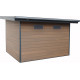 Abrigo de jardim em madeira compósita 28mm aspeto madeira envelhecida 9m² PREMIUM Telhado plano - Woodlife Garden