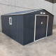 Abrigo de jardim metálico 10,85m² PLUS antracite + kit de fixação X-METAL