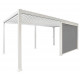 Toldo lateral branco de 400 cm para pérgula em alumínio bioclimática Ombrea VS