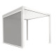 Toldo lateral branco de 400 cm para pérgula em alumínio bioclimática Ombrea VS