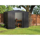 Abrigo de jardim em metal cinza 4,78m² - Top Tian - Duramax