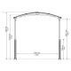 Carport em alumínio cinzento e policarbonato para 1 carro 31m² Arcadia Alpine 8500 - Canopia