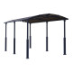 Carport em alumínio cinzento e policarbonato para 1 carro 23,3m² Arcadia Alpine 6400 - Canopia