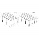 Carport em alumínio cinzento e policarbonato para 1 carro 23,3m² Arcadia Alpine 6400 - Canopia