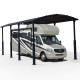 Carport em alumínio cinzento e policarbonato para 1 carro 31m² Arcadia Alpine 8500 - Canopia