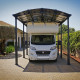 Carport em alumínio cinzento e policarbonato para 1 carro 31m² Arcadia Alpine 8500 - Canopia