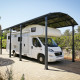 Carport em alumínio cinzento e policarbonato para 1 carro 31m² Arcadia Alpine 8500 - Canopia