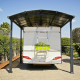 Carport em alumínio cinzento e policarbonato para 1 carro 31m² Arcadia Alpine 8500 - Canopia