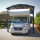 Carport em alumínio cinzento e policarbonato para 1 carro 31m² Arcadia Alpine 8500 - Canopia