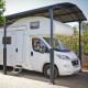 Carport em alumínio cinzento e policarbonato para 1 carro 31m² Arcadia Alpine 8500 - Canopia
