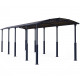 Carport em alumínio cinzento e policarbonato para 1 carro 38,7m² Arcadia Alpine 10600 - Canopia