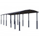Carport em alumínio cinzento e policarbonato para 1 carro 46,3m² Arcadia Alpine 12700 - Canopia