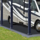 Carport em alumínio cinzento e policarbonato para 1 carro 46,3m² Arcadia Alpine 12700 - Canopia