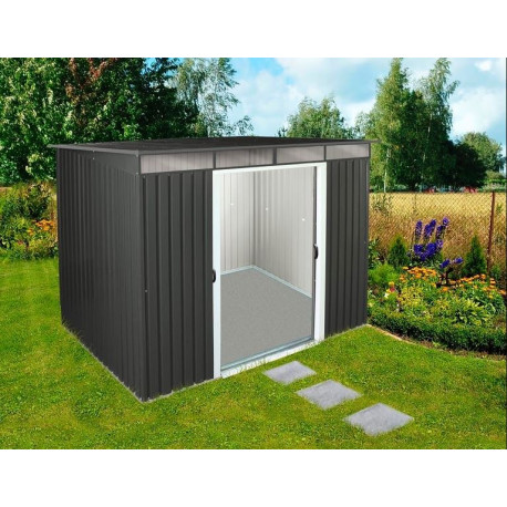 Abrigo de jardim em metal 3,25m² antracite - PentRoof - Duramax